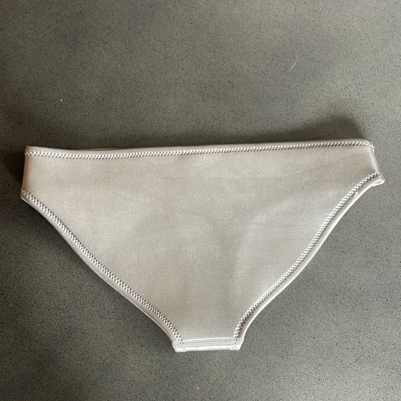 TRIANGL Neoprene Silver Metallic Bikini Bottom - Picture 3 of 7